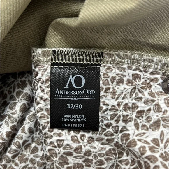 NEW Anderson ORD AO Westerling Technical Performance Pant Khaki Heather 32 x 30